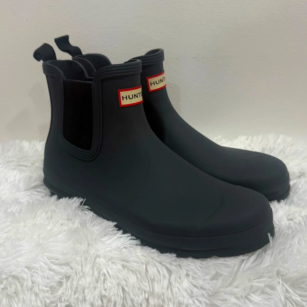 Hunter Original Chelsea Matte Ankle Rain Boots Women’s 11 Black EU 43 UK 9